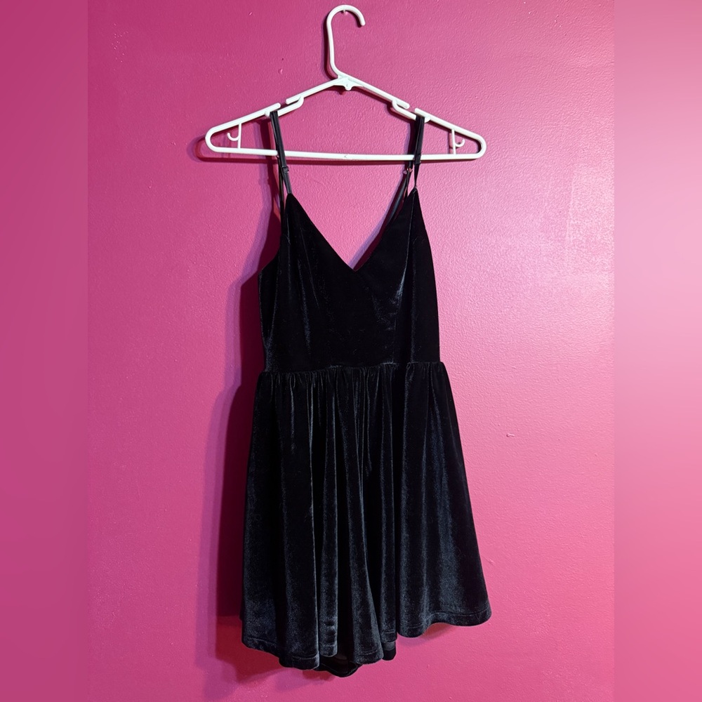 Black Velvet Airy Romper